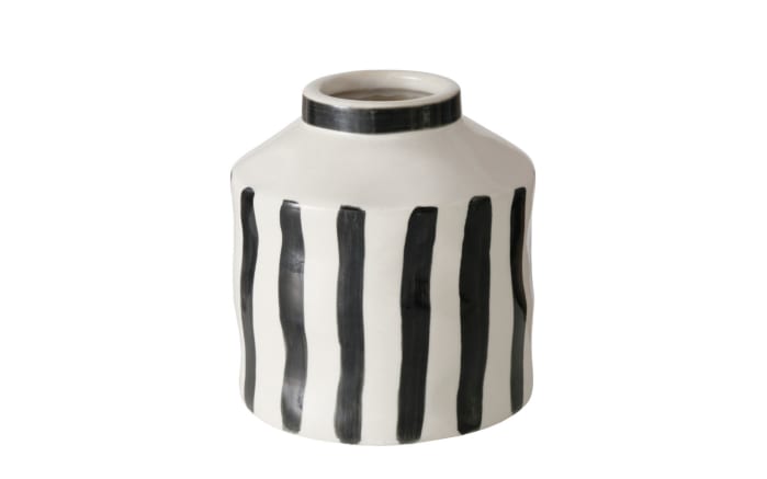 Vase Prymus, schwarz/weiß, 14 cm