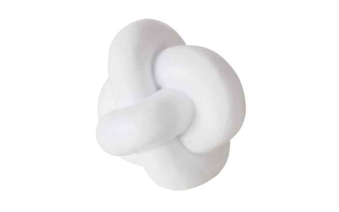 Skulptur Knotty, weiß, 15 cm