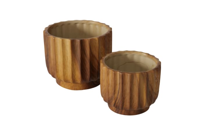 Übertopfset Wilhelmy, braun, 2-teilig-01