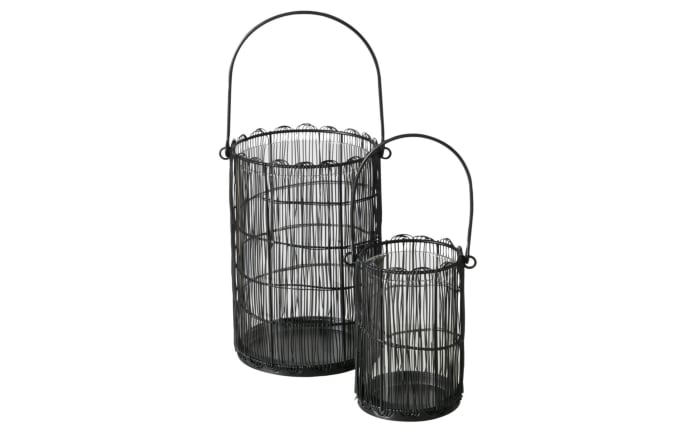 Windlichtset Vicky, schwarz, 2-teilig-01
