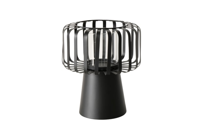 Windlicht Claudio, schwarz, 21 cm 