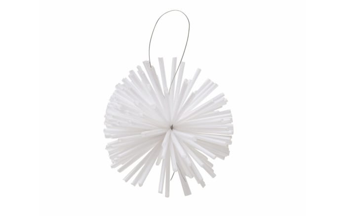 Weihnachtsanhänger Sprinkle, weiß, 8 cm, 6-teilig
