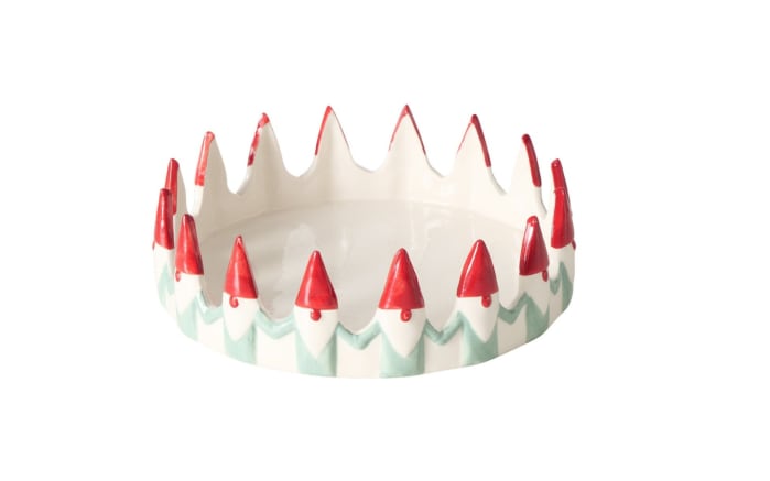 Dekoschale Remsy, weiß/rot, 6 cm