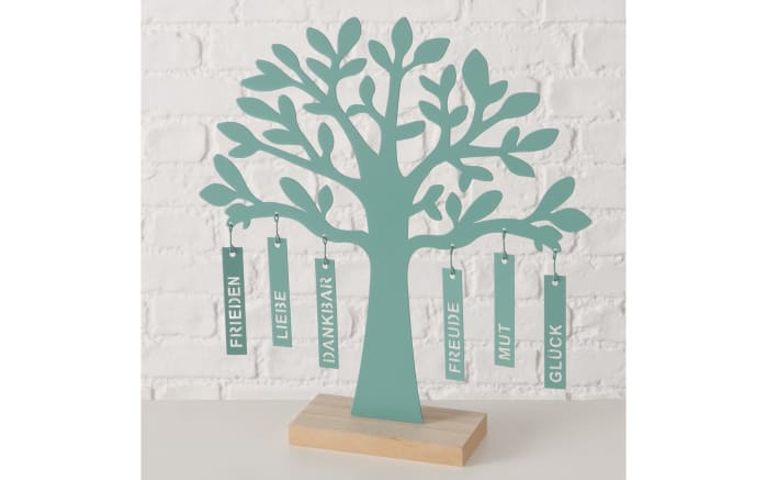 Dekoaufsteller Wunschbaum, türkis -02
