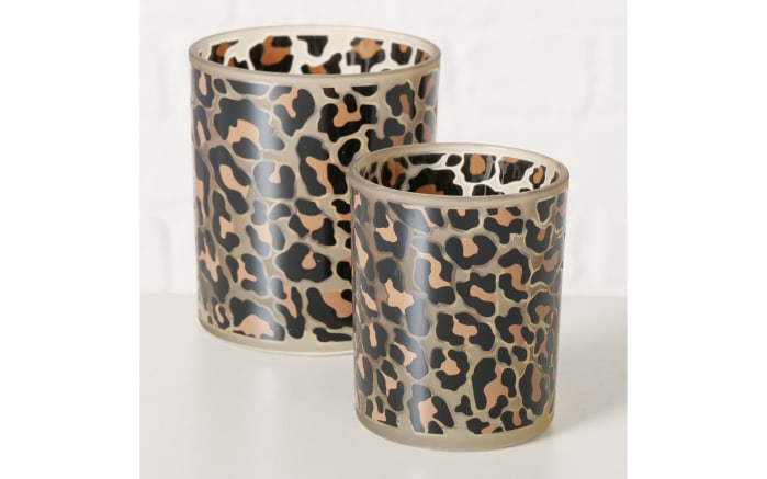 Windlicht Leony, braun/schwarz-02