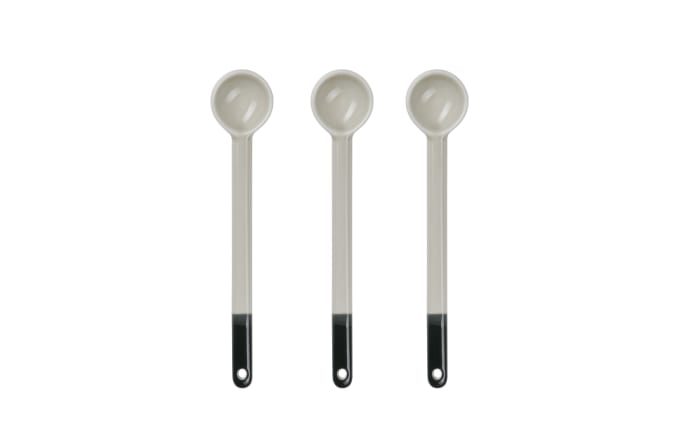 Kaffeelöffel Joy, grau/schwarz, 3er Set