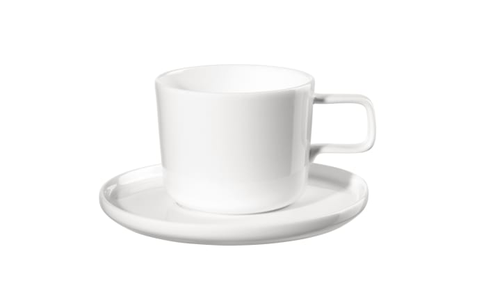 Kaffeetasse mit Unterteller oco, weiß