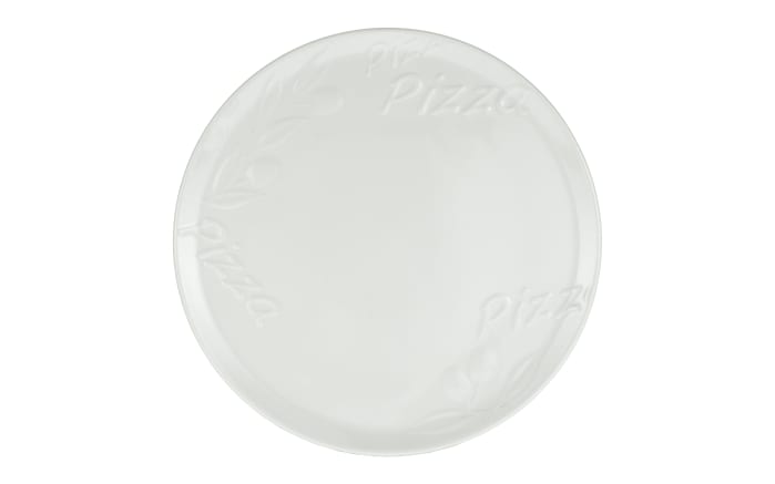 Pizzateller Olive, Porzellan, weiß-01