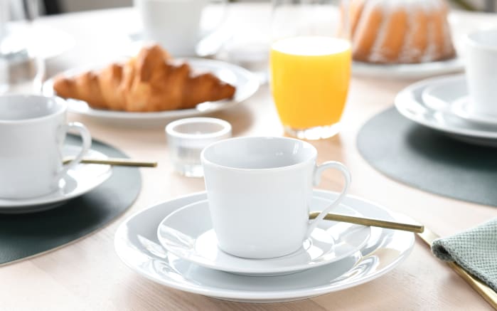 Kaffeeservice Base, weiß, 18-teilig -03