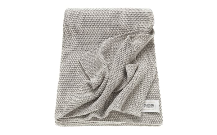 Plaid Melange, grau, 130 x 170 cm -01