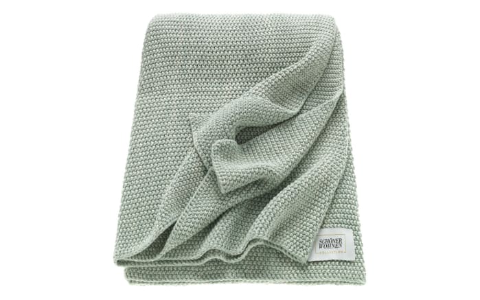 Plaid Melange, mint, 130 x 170 cm-01