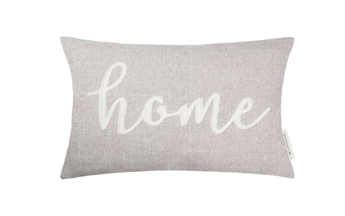 Zierkissenhülle Home, beige, 30 x 50 cm
