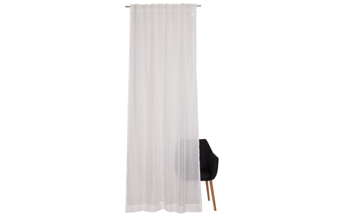 Vorhang mit verdeckter Schlaufe Solid, Polyester, offwhite, 130 x 250 cm-03
