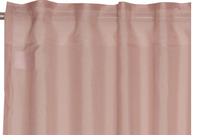Vorhang mit verdeckter Schlaufe Solid, Polyester, rose, 130 x 250 cm-02