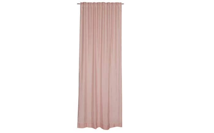 Vorhang mit verdeckter Schlaufe Solid, Polyester, rose, 130 x 250 cm-01