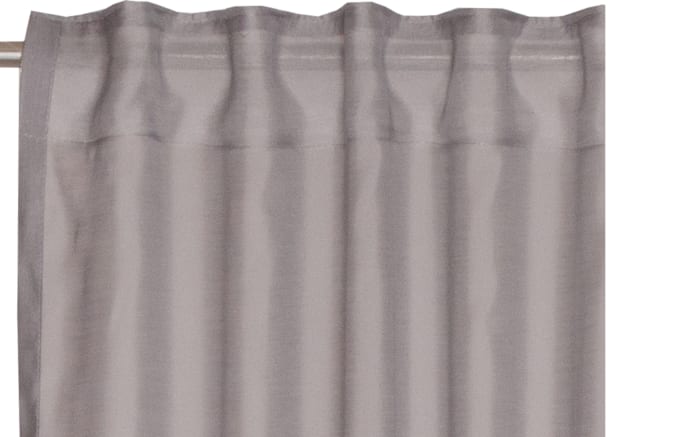 Vorhang mit verdeckter Schlaufe Solid, Polyester, grau, 130 x 250 cm online  bei Hardeck kaufen