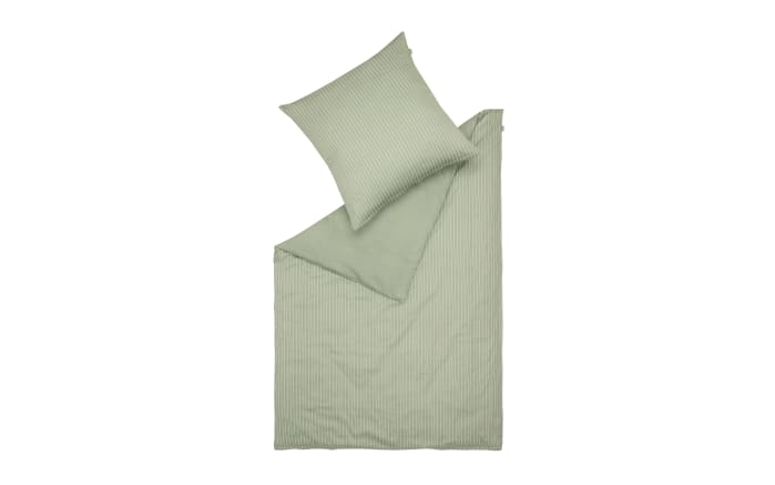 Bettwäscheset Needlestripe, salbei, 135 cm x 200 cm-01