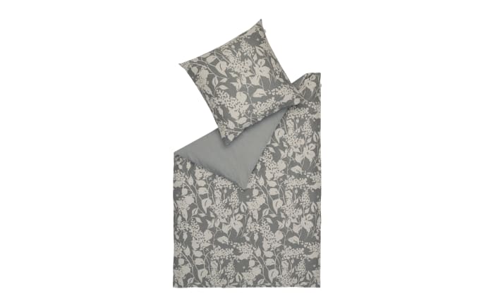 Bettwäscheset Bloom, anthrazit, 135 cm x 200 cm-01