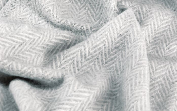 Plaid, grau, Herringbone Muster, 140 x 200 cm-02
