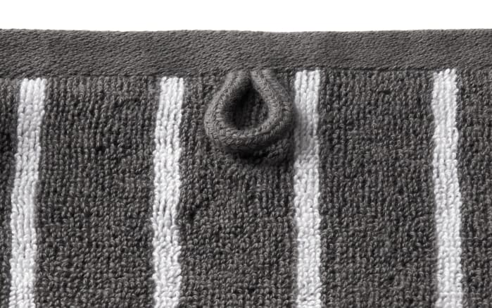 Handtuch Needlestripe, anthrazit, 50 x 100 cm-02