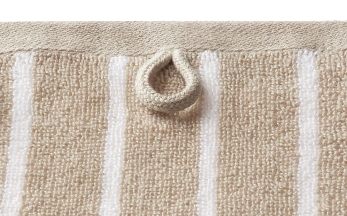 Duschtuch mit Needlestripe, beige, 70 x 140 cm-02