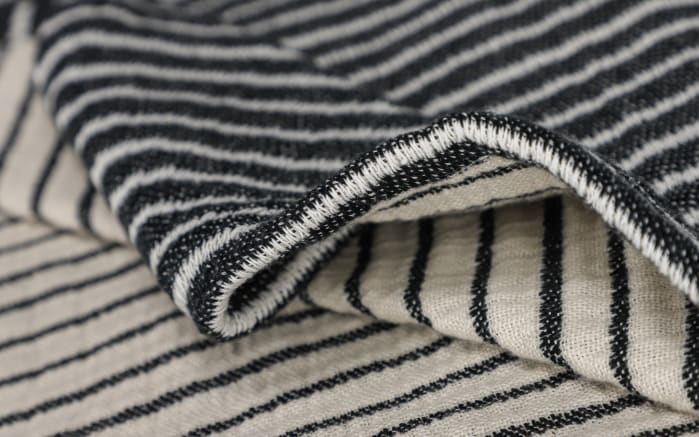 Plaid Line, schwarz/weiß, 130 x 170 cm-04