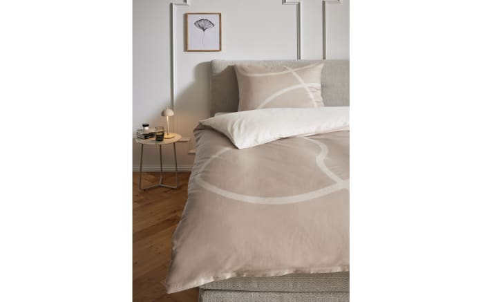 Bettwäsche-Set Artsy, offwhite/greige, 135 x 200 cm-02