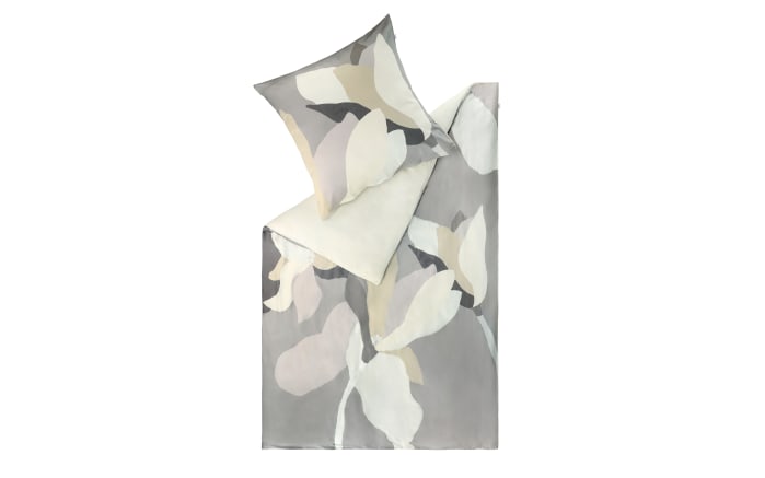 Bettwäsche Blossoms, grau, 135 x 200 cm-01