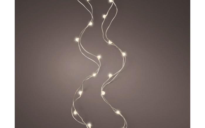 LED Micro Silberdraht, silber/warmes weiss, 295 cm