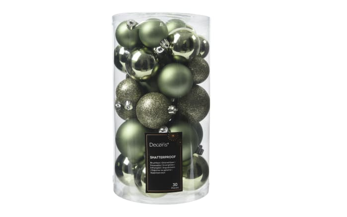 Weihnachtskugel-Set, rosmarin, 6 cm-01