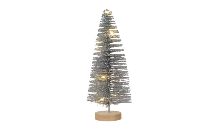 Mini-Weihnachtsbaum mit LED, silber, 20 cm