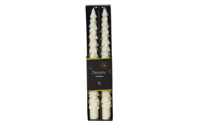 Kerzen, wollweiß, 2er Set, 25 cm-01