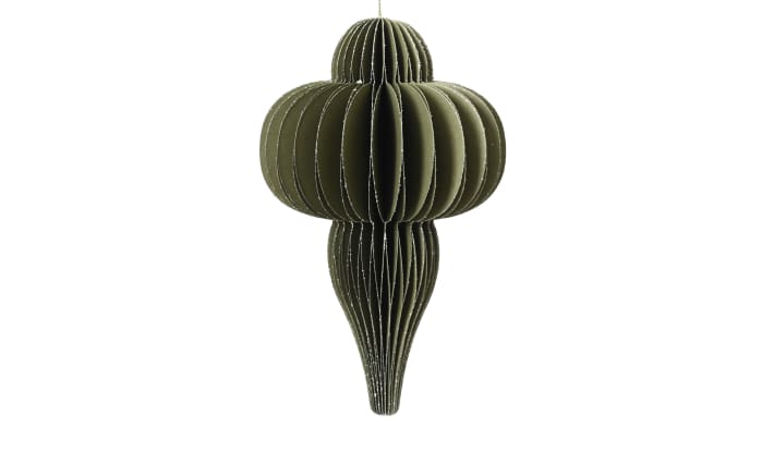 Papier-Ornament, grün, 20 cm-01