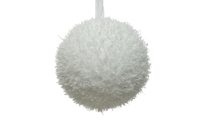 Weihnachtskugel Eis, weiß, 8 cm-01