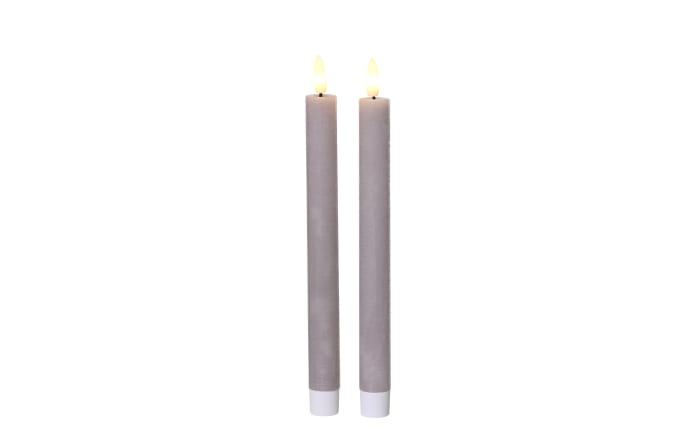 LED Spitzkerze, lila, 2er Set