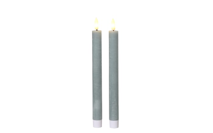 LED Spitzkerze, blau, 2er Set