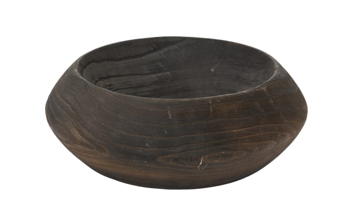 Dekoschale, Paulowniaholz dunkelbraun, 30 cm