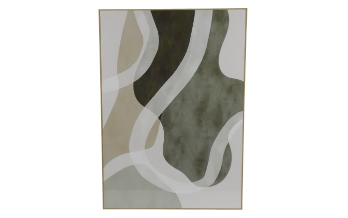 Gemälde, grün/schwarz, 60 x 90 x 2,5 cm