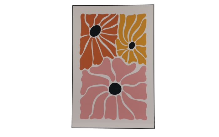 Gemälde, pink/gelb/orange, 60 x 90 x 2,5 cm-01