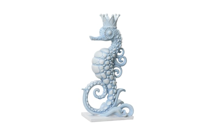 Kerzenhalte Seepferd, hellblau, 31 cm