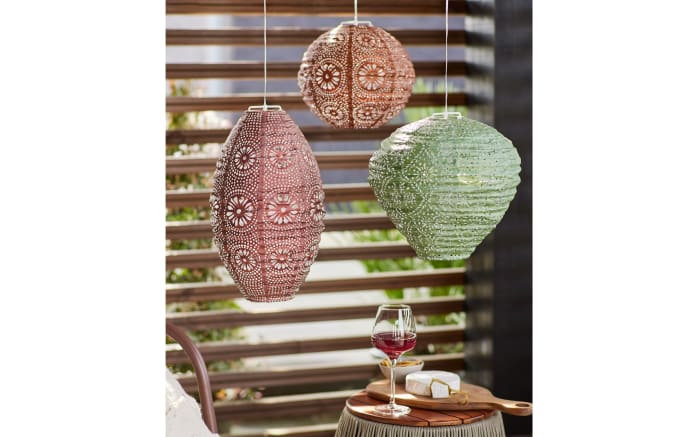 Solar-Laterne, rund, orange, 25 cm-04