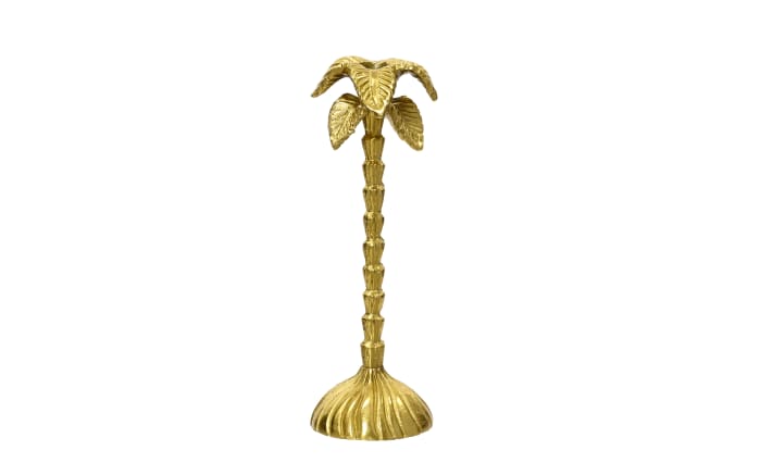 Kerzenhalter Palme, goldfarbig, 27,5 cm