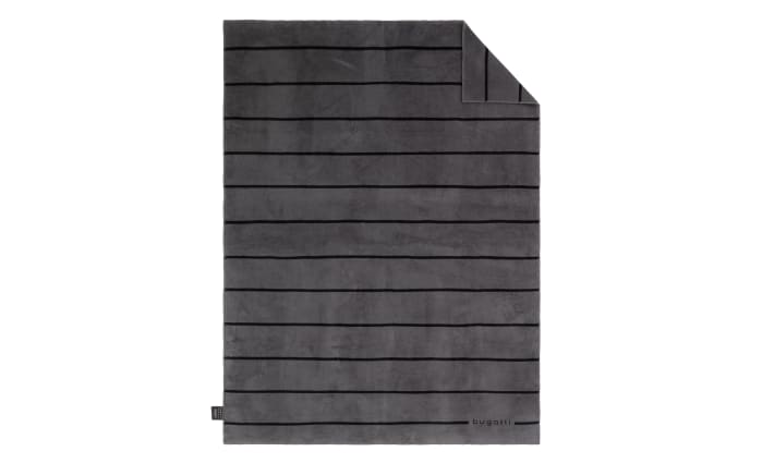 Jacquard Decke, Baumwollmischgewebe, grau/schwarz, 150 cm x 200 cm-03