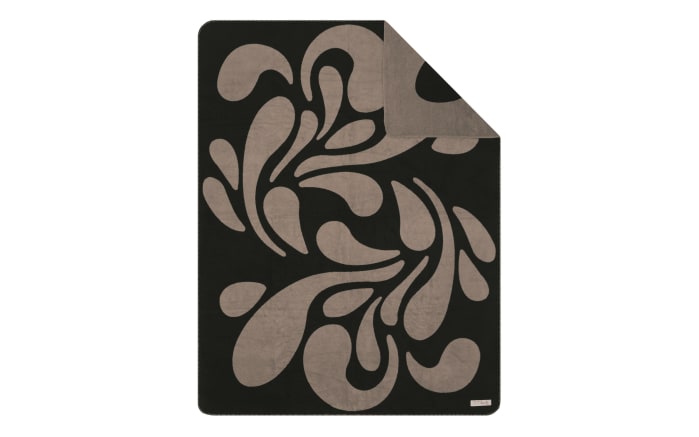 Decke s.Oliver, schwarz/beige, 150 x 200 cm-01