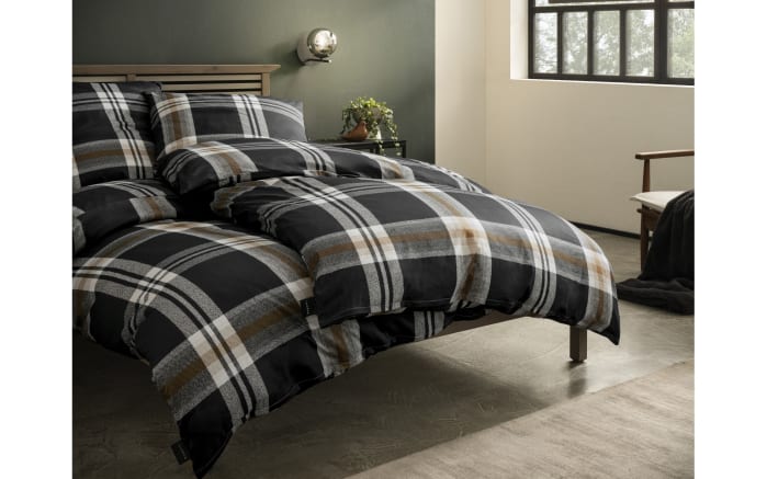 Satin-Bettwäsche bugatti, anthrazit, 135 x 200 cm-03