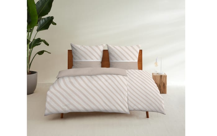 Satin-Bettwäsche bugatti, natur, 155 x 220 cm-01