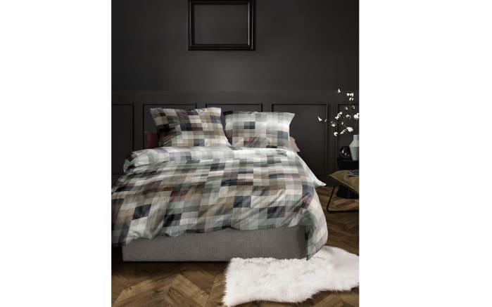 Mako-Satin Bettwäsche Wave, natur, 135 x 200 cm-02