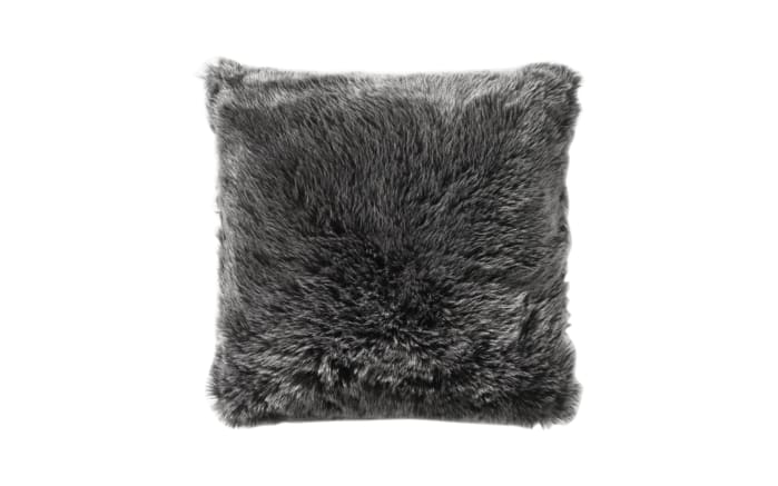 Kissen, Kunstfell, grau, 50 cm-01