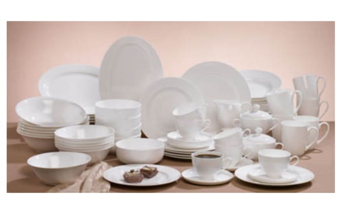 Dessertteller Bone China in weiß, 21,5 cm-02