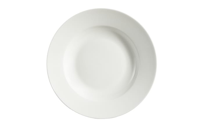 Teller tief Bone China in weiß, 23 cm-01